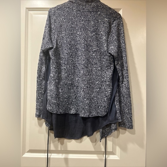 Anthropologie Dolan Layered Heathered Knit Anorak Cardigan SZ Small - Picture 8 of 10